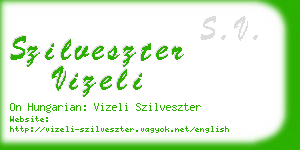 szilveszter vizeli business card